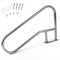 50 x 30 Inch Pool Handrail with Mount Base Plate for Water Parks