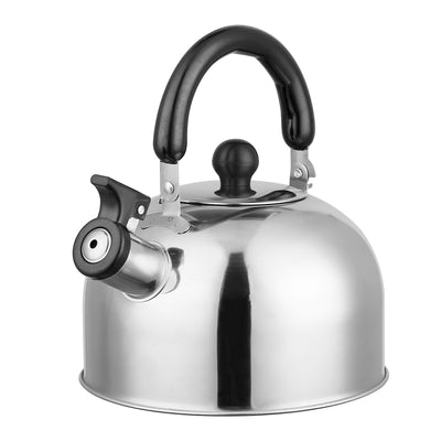 2.1Quarts Stainless Steel Whistling Tea Kettle Stovetop Induction Gas Teapot with Insulated Handle Camping Kitchen Office 