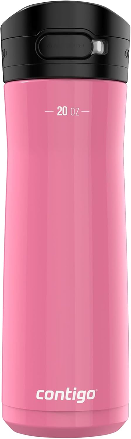 Contigo Jackson Chill 2.0 Water Bottle with AUTOPOP® Lid – Azalea, 20 oz (591 mL)