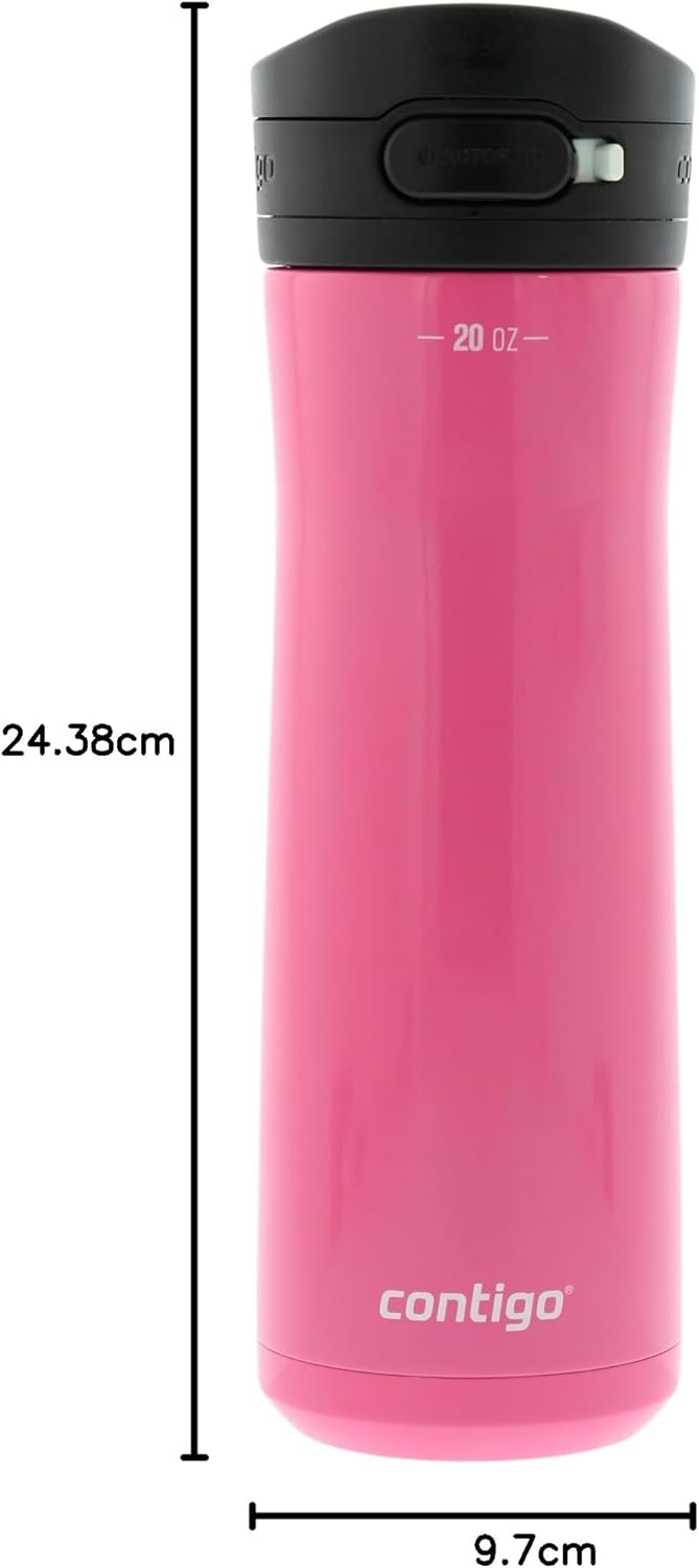 Contigo Jackson Chill 2.0 Water Bottle with AUTOPOP® Lid – Azalea, 20 oz (591 mL)