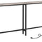 HOOBRO 180 cm Skinny Console Table with Charging Station, Narrow Sofa Table with Power Outlets, Slim Entryway Table, Greige & Black BG185UXG01G1