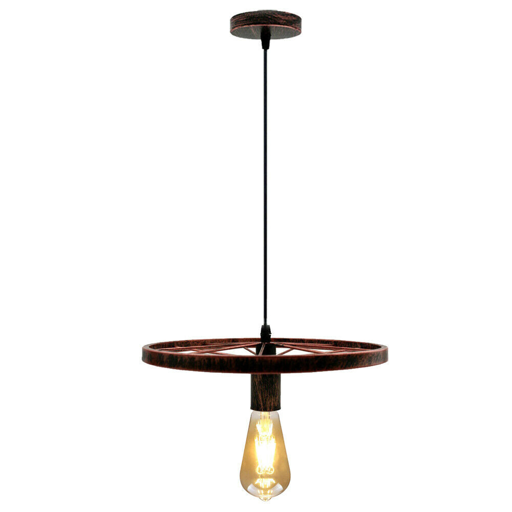 Retro Industrial Ceiling Wheel Pendant Light ~1534