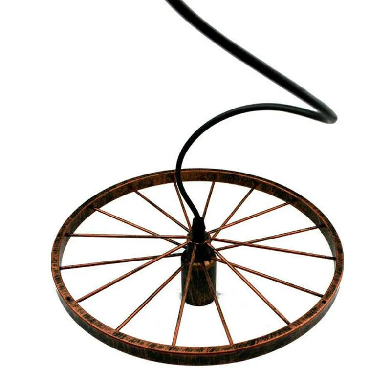 Vintage Industrial Chandelier Ceiling Wheel Light Hanging Pendant~1632