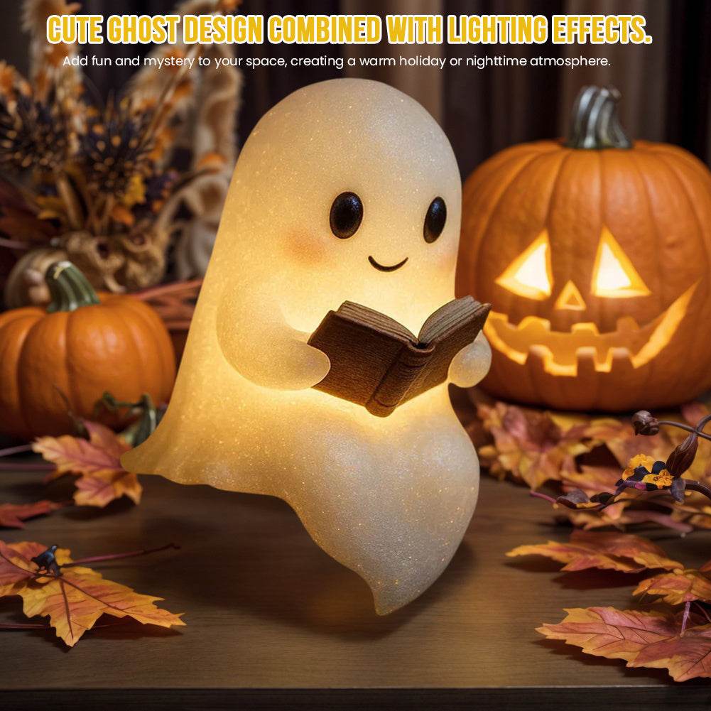 Cute LED Ghost Night Light Children's Nightlight Gift Bedside Sleep Lamp Halloween Decorations Lovely Ghost Lamp Warm Light 