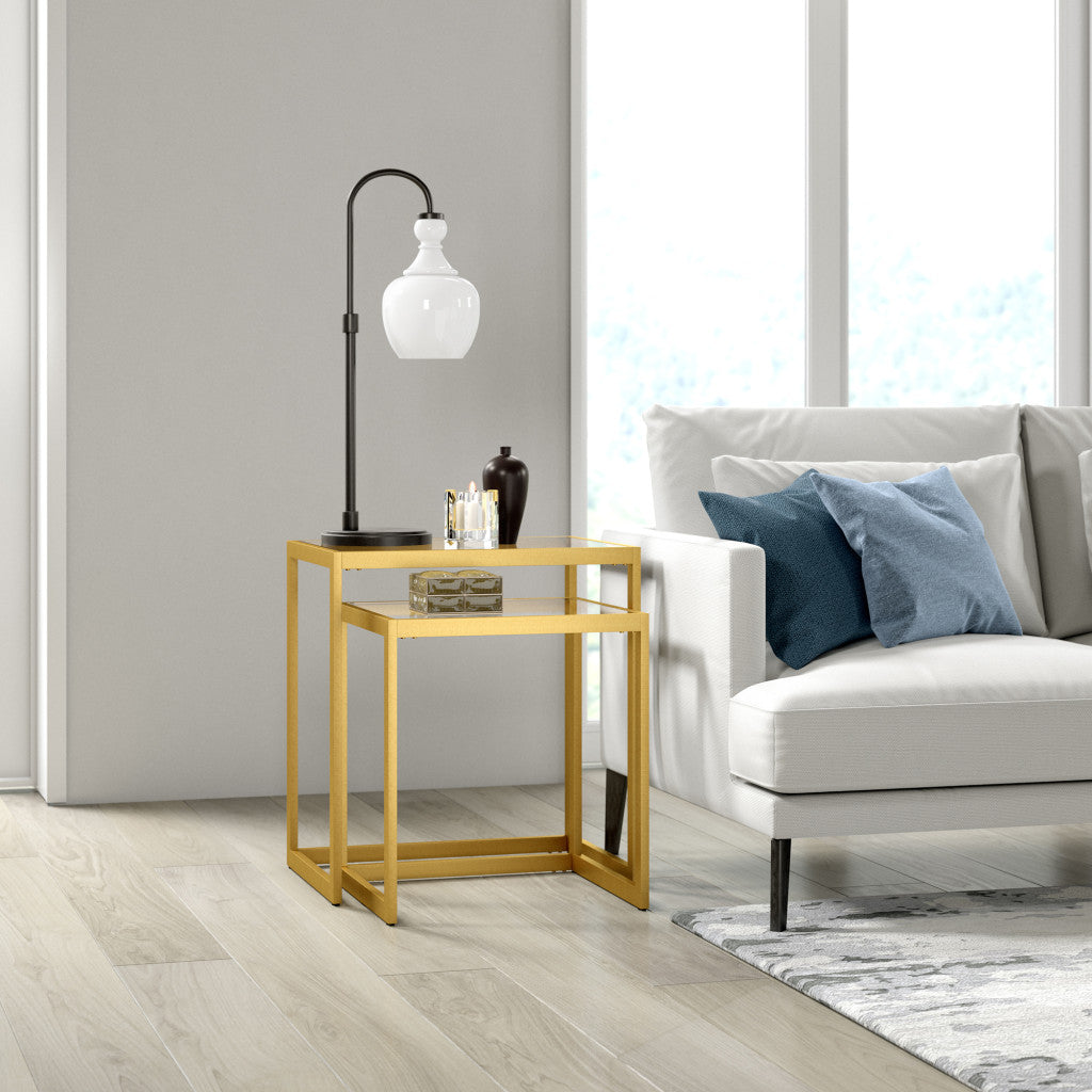 27" Black Metal Arched Table Lamp With White Dome Shade 