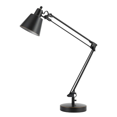 27" Bronze Metal Desk Lamp With Bronze Cone Shade 