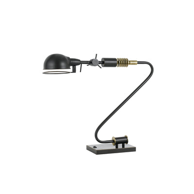 21" Bronze Metal Desk Table Lamp With Bronze Dome Shade 