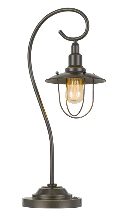 26" Bronze Metal Open Cage Style Table Lamp 
