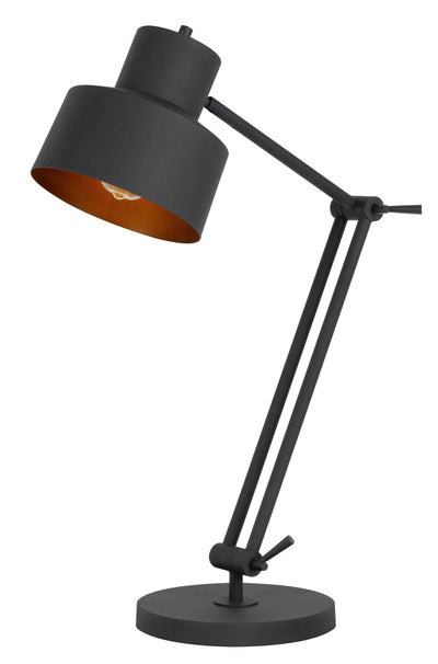 33" Black Metal Adjustable Desk Table Lamp 