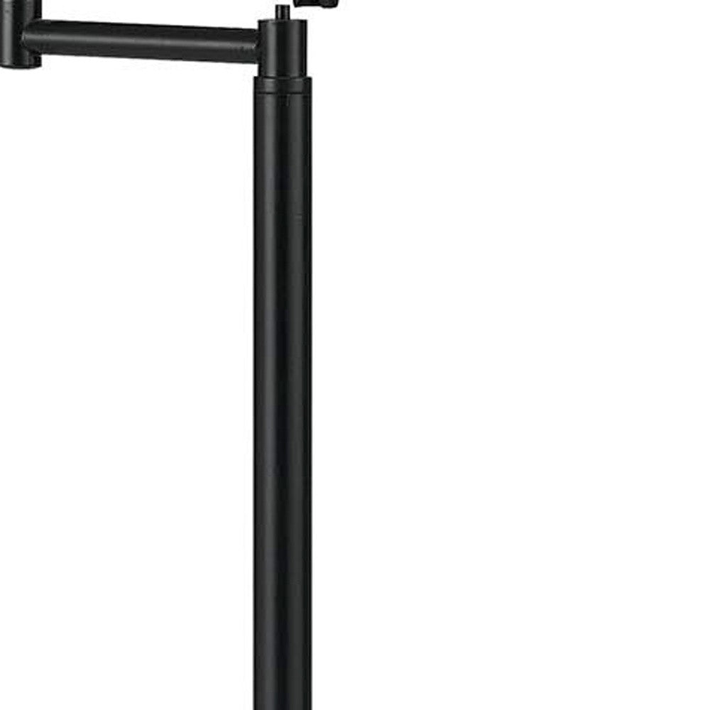 27" Bronze Metal Table Lamp With Tan Empire Shade 