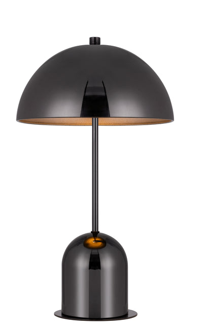 20" Gunmetal Metal Desk Table Lamp With Gunmetal Dome Shade 