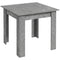 Square Dining Table, Modern Dining Room Table with Faux Cement Effect, Space Saving Small Kitchen Table, Cement Grey