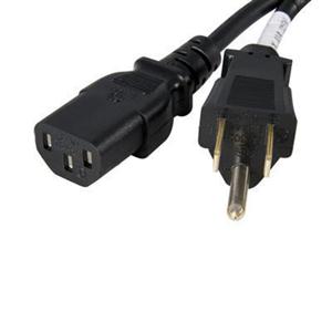 10ft (3m) Computer Power Cord, NEMA 5-15P to C13, 10A 125V, 18AWG, Black Replacement AC PC Power Cord, TV/Monitor Power Cable 