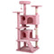 52 Inch Tall Cat Tree Tower for Indoor Cats-Pink