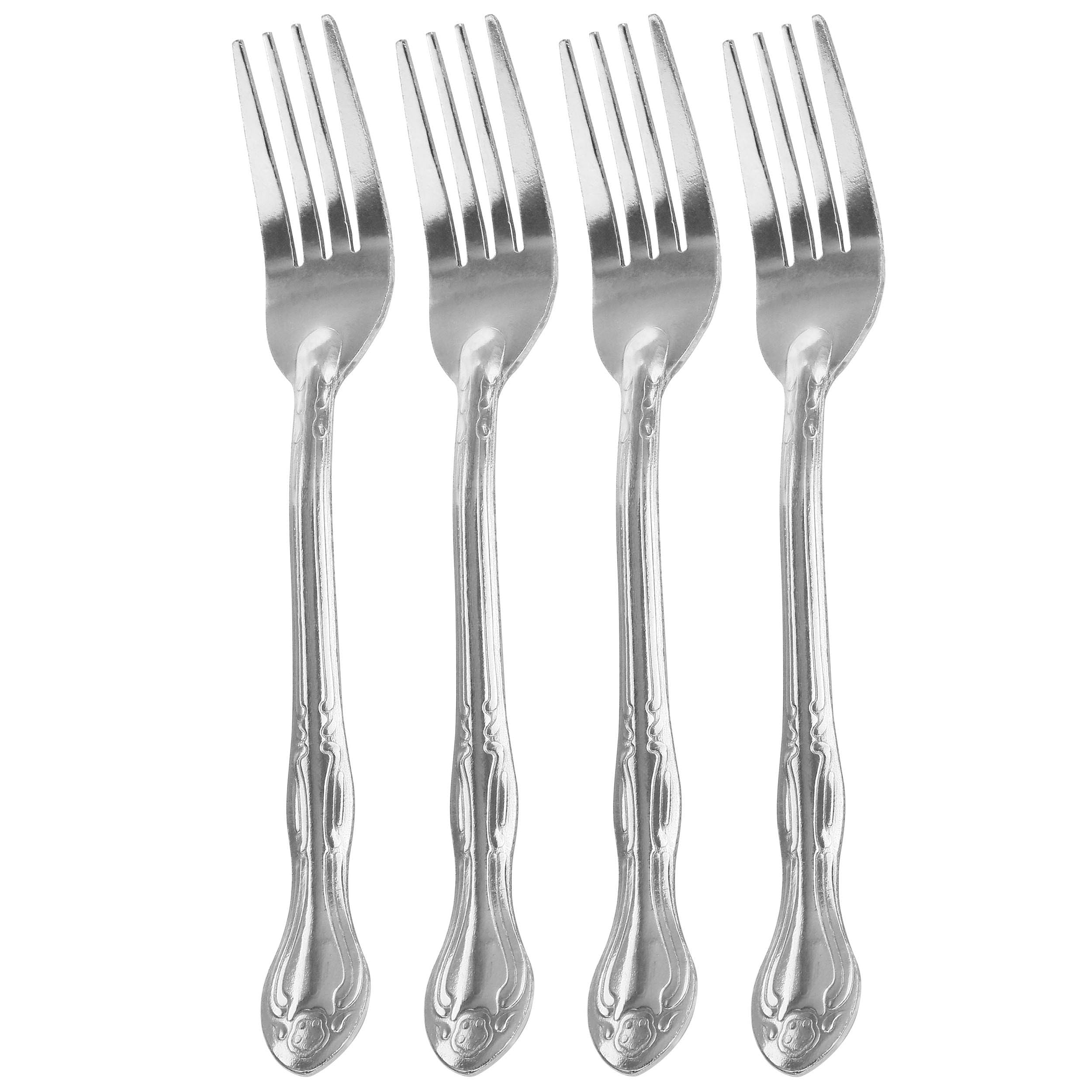 Gibson Home Abbie 4 Piece Stainless Steel Dinner Fork Set - Free Shipping 