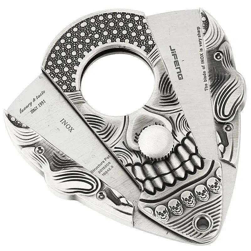 Stylish And Simple Stainless Steel Sharp Gothic  Cigar Cutter 
