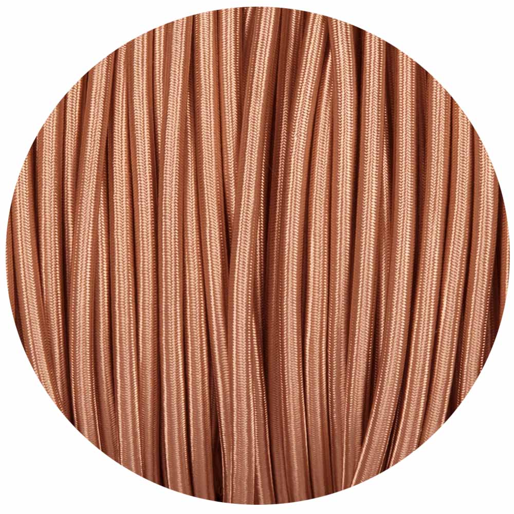 3 Core Flex Fabric Round Electrical Cable Rose Gold~2122