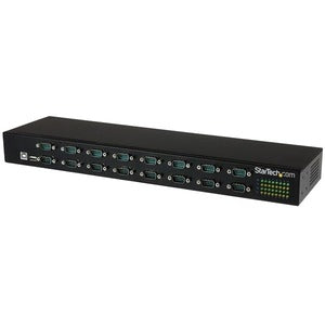 USB to Serial Hub - 16 Port - COM Port Retention - Rack Mount and Daisy Chainable - USB to RS232 Hub 