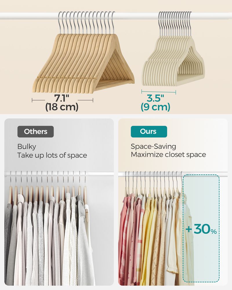 SONGMICS Kids Hangers for Closet 
