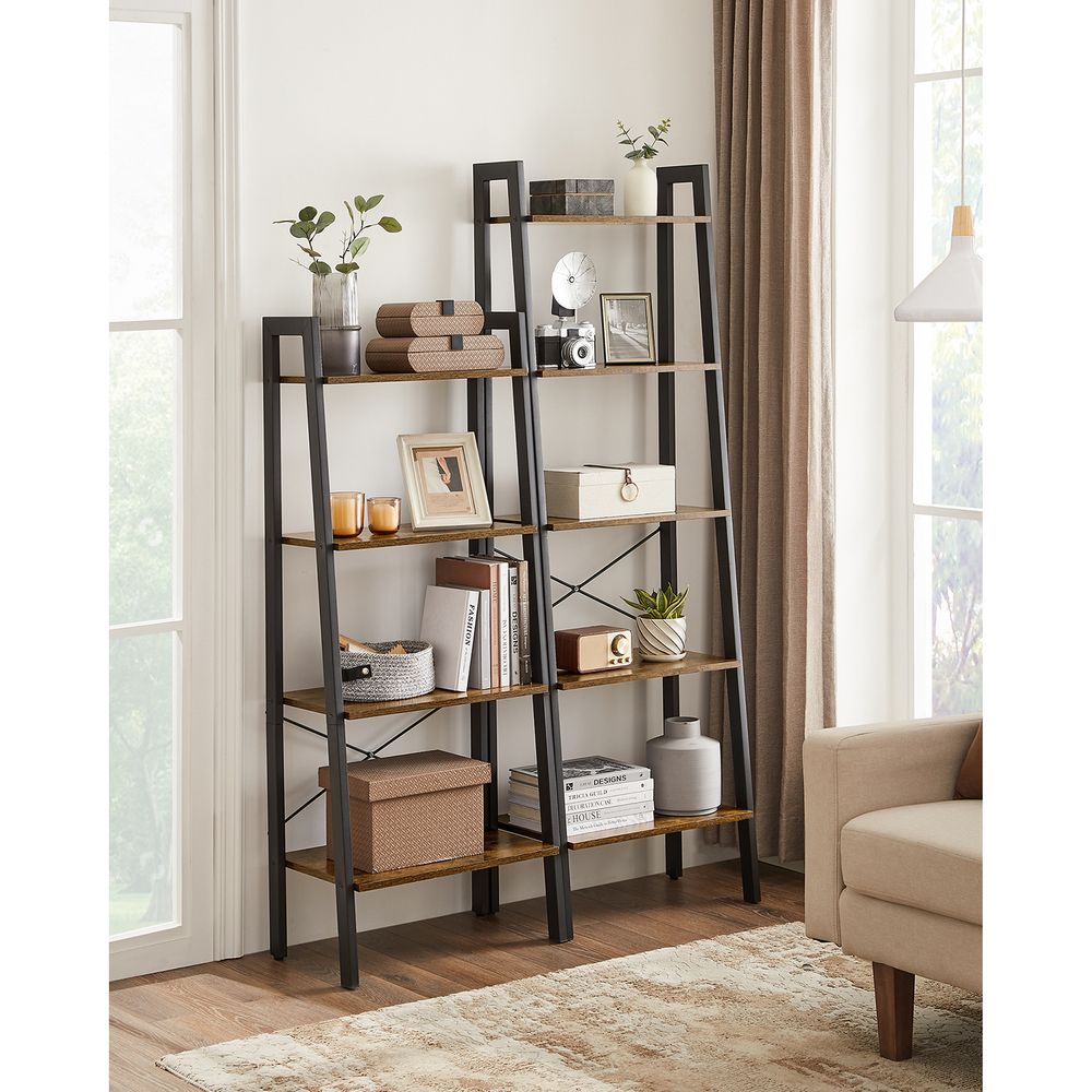 VASAGLE 4-Tier Ladder Shelf with Steel Frame 