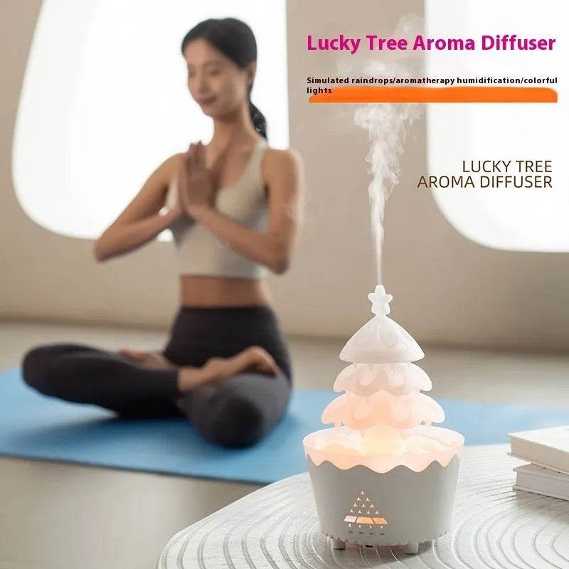 2024 New Design Essential Oil Aroma Diffuser Household Mute Small Remote Control Humidifier Suitable For Home Christmas Gift 