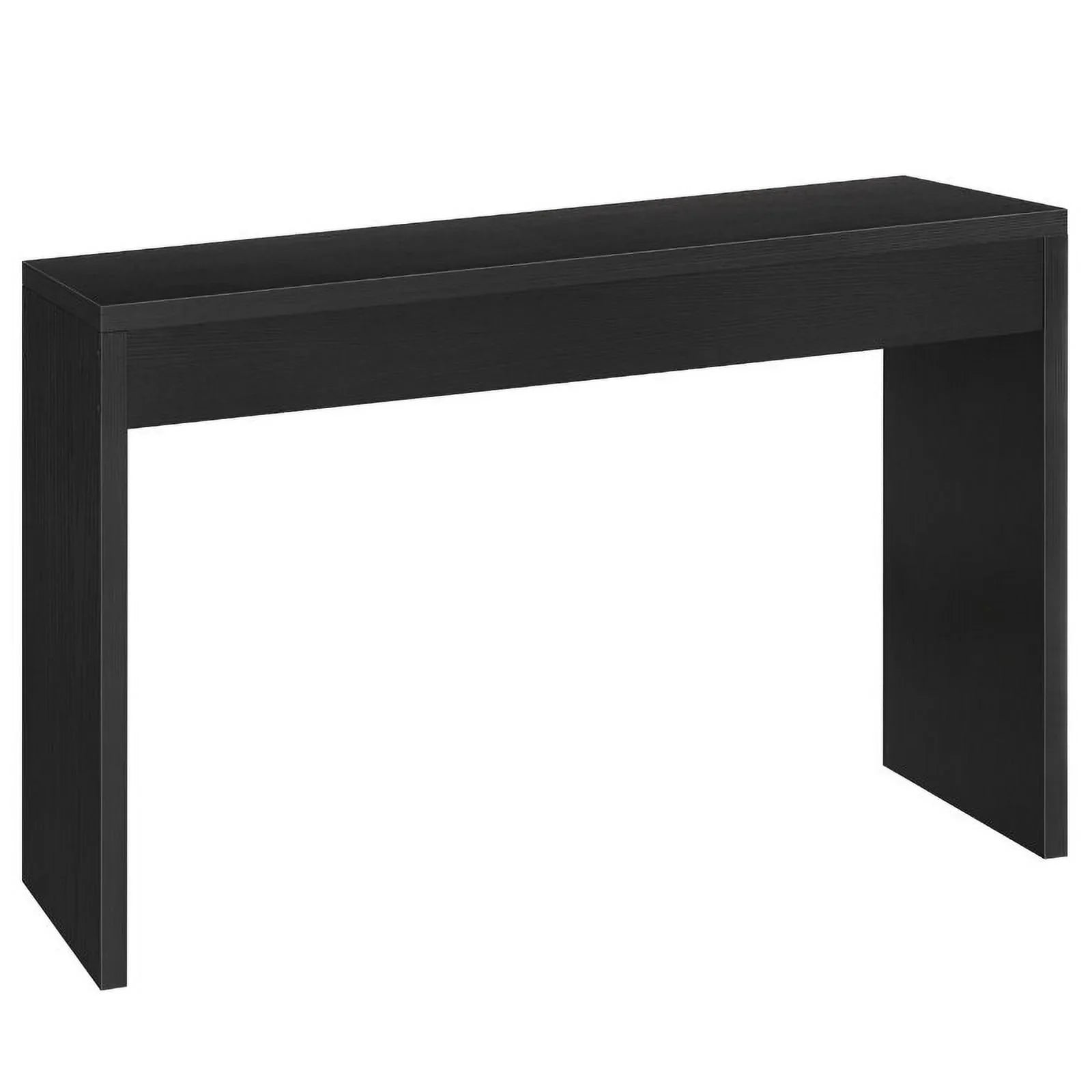 HOOBRO 47.2-Inch Console Table with Open Storage Shelf, Modern Entryway Sofa Table, Black
