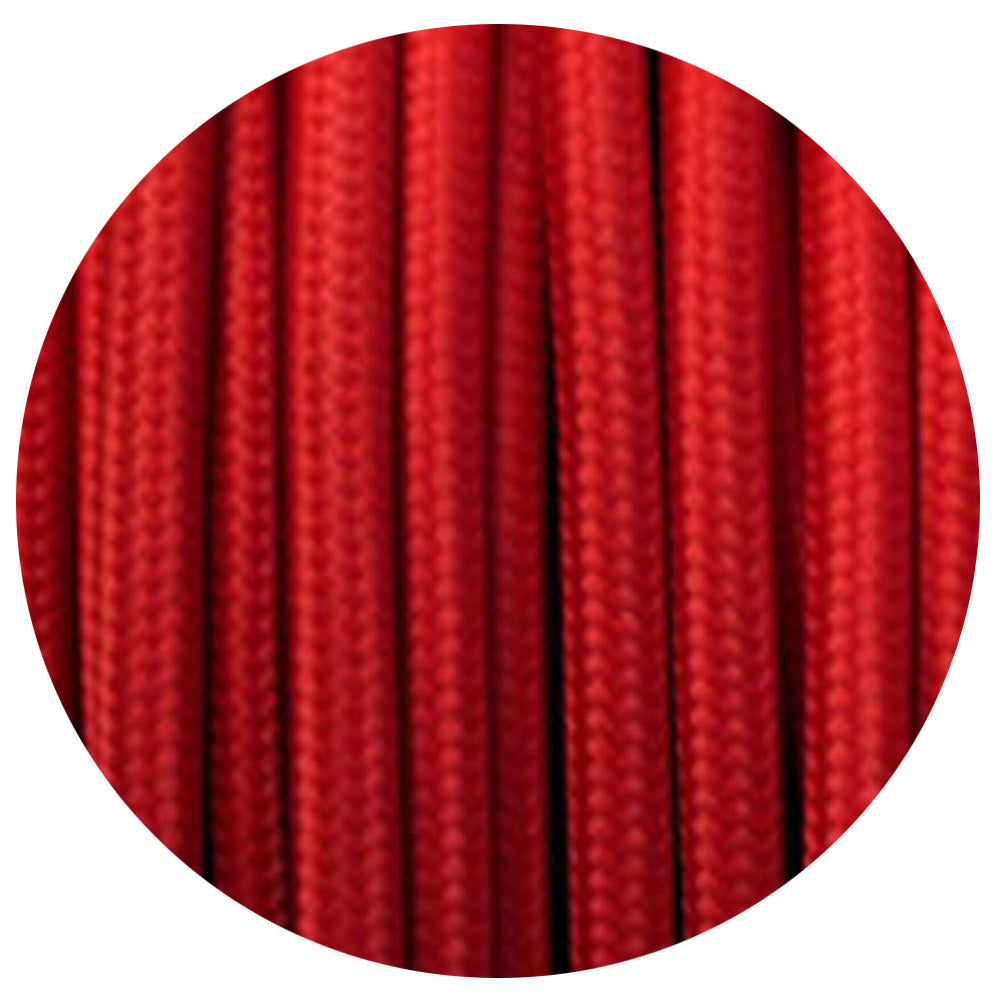 Electrical Fabric 3 Core Round Power Cable Red~2113