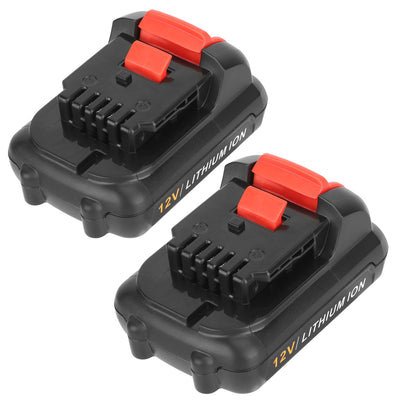 2 Packs 12V Li-ion Power Tool Battery Replacement Compatible with Dewalt DCB123 DCB127 DCB122 DCB124 DCB121 DCB120 DCB125 