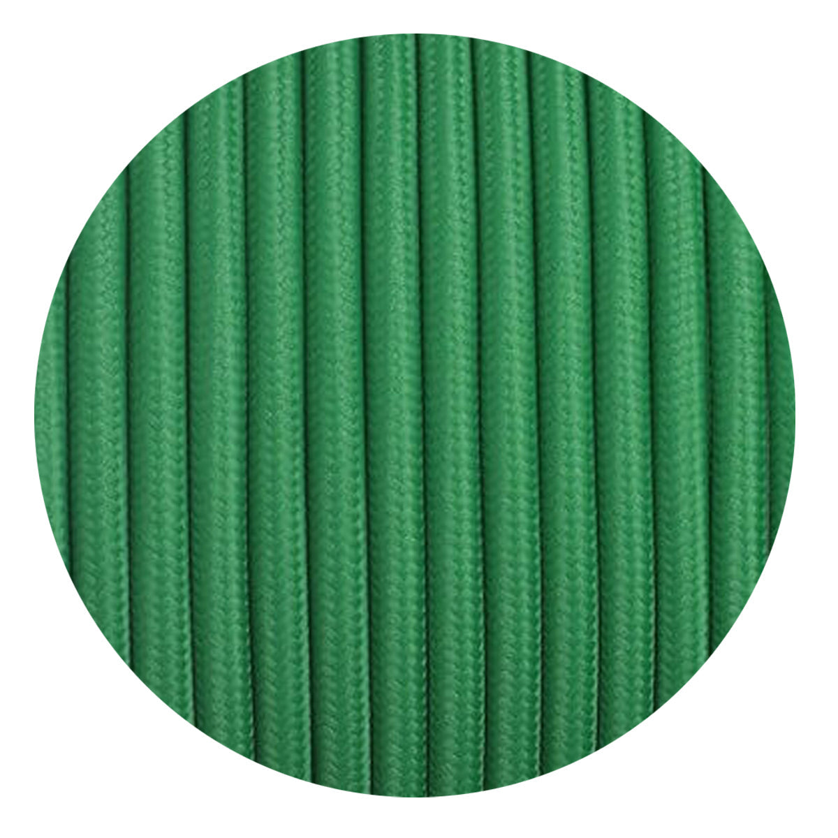 Electrical 3 Core 0.75mm Fabric Power Cable Green~2114