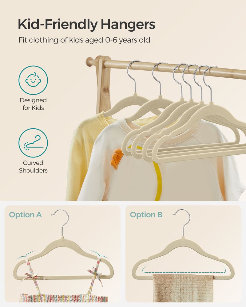 SONGMICS Kids Hangers for Closet 