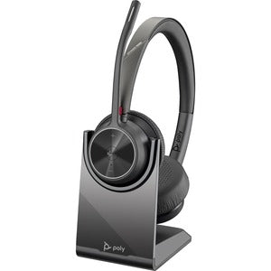 Poly Voyager 4320 Microsoft Teams Certified Headset + BT700 Dongle + Charging Stand 