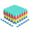 54 Pack EVA Foam Floor Tiles with Non-Slip & Borders for Home Gym