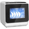 Countertop Dishwasher with Built-in 6L Water Tank, 5 Wash Programs, Touch Control, LED Display, Dual Water Supply, White
