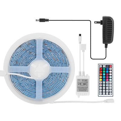 LED Strip Lights 16.4FT 150 LEDs RGB Color Changing Lamp IP65 Waterproof 5050 LED Dimmable LED Decorative Lights DIY Strip Lights w/ IR Remote 