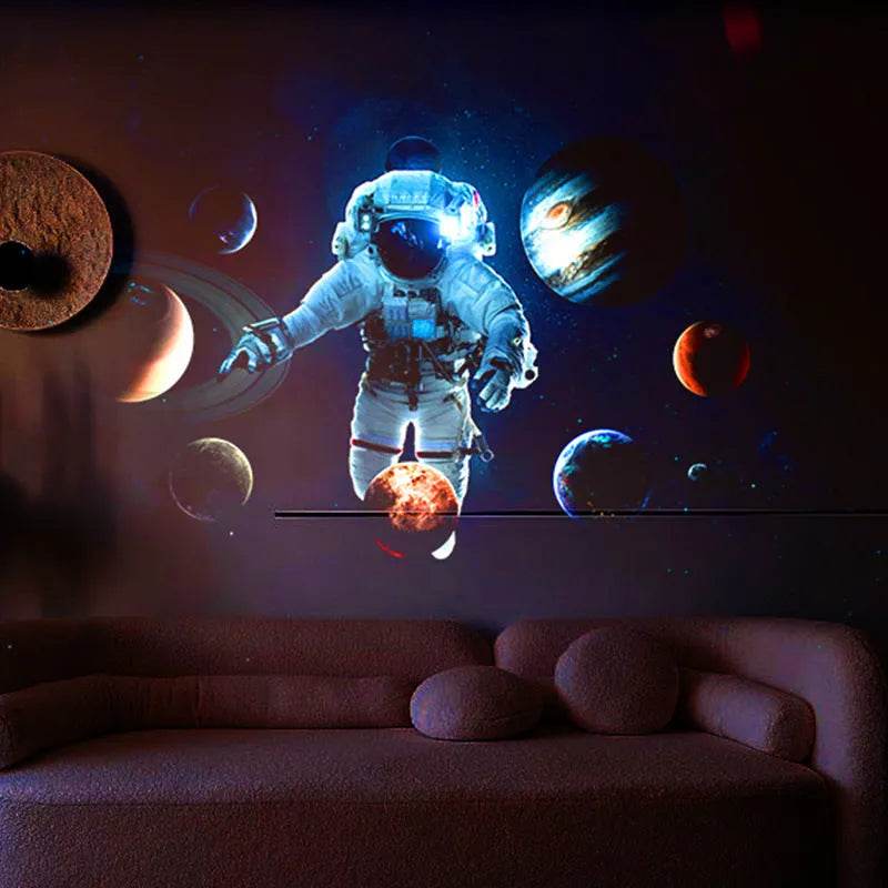 6in1 Night Light Rotating Galaxy Starry Bedroom Projector Decor Lamp 