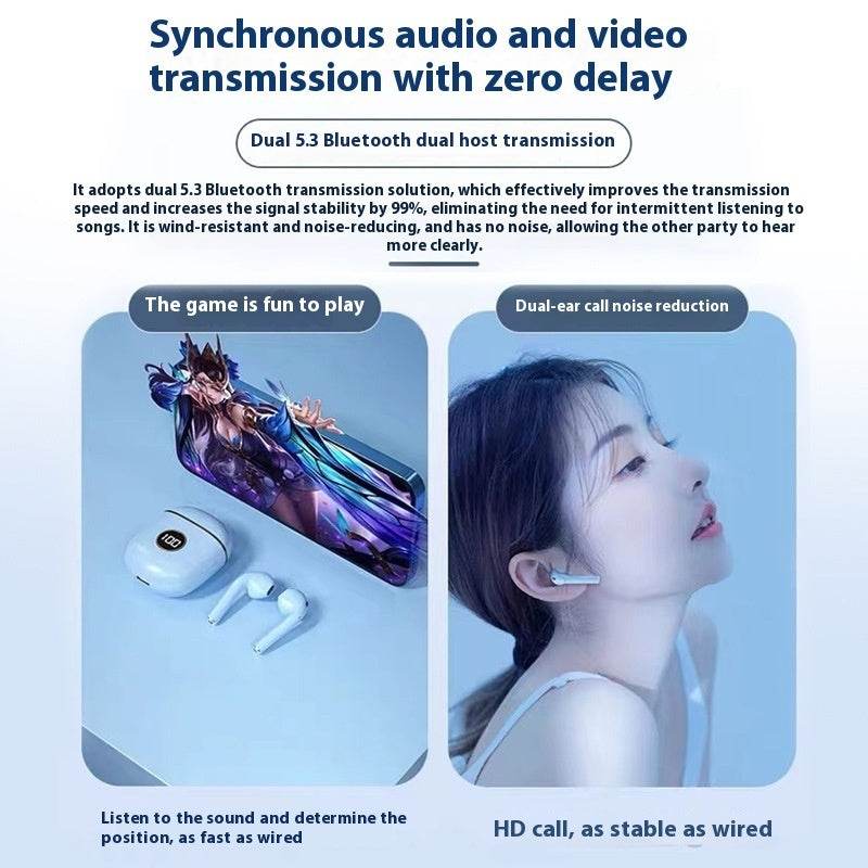 Wireless Bluetooth earphone Noise-canceling Wireless earbuds Low Latency High Sound Quality 