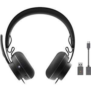 Logitech Zone 900 On-Ear Wireless Bluetooth Headset with advanced noise-canceling microphone, connect up to 6 wireless devices with one receiver, quick access to ANC and Bluetooth 