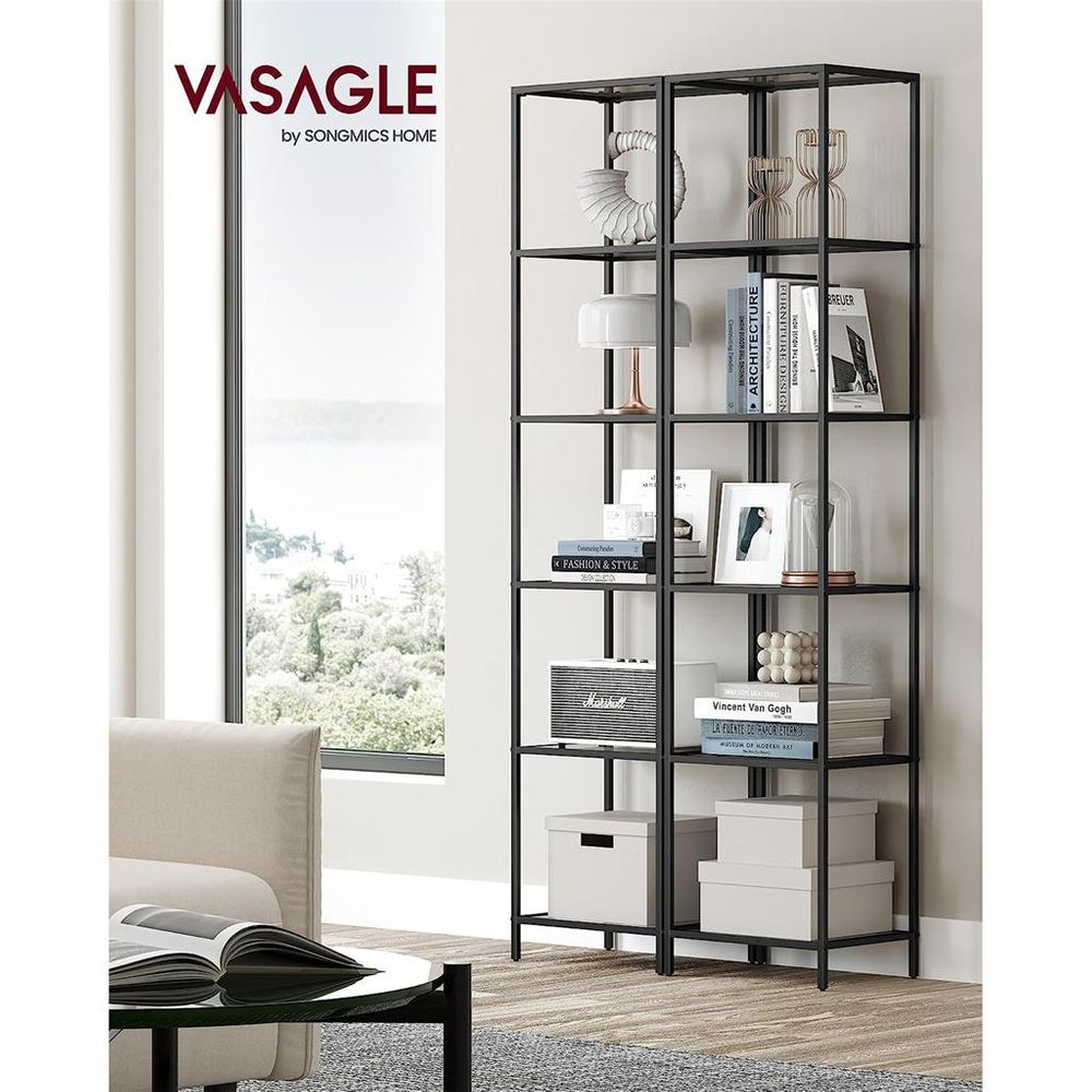 VASAGLE Bookcase, Slim Shelving Unit 