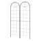 Outsunny 2 Pcs Garden Trellis for Climbing Plants, Outdoor Metal Trellis Plant Support Trellises for Patio, Lawn, Backyard