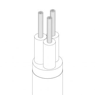 3 Core Round Braided Flex Fabric Cable ~2120