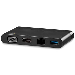 USB C Multiport Adapter with HDMI, VGA, Gb Ethernet & USB - USB C to 4K HDMI or 1080p VGA Adapter Mini Dock Hub - Travel Dock 