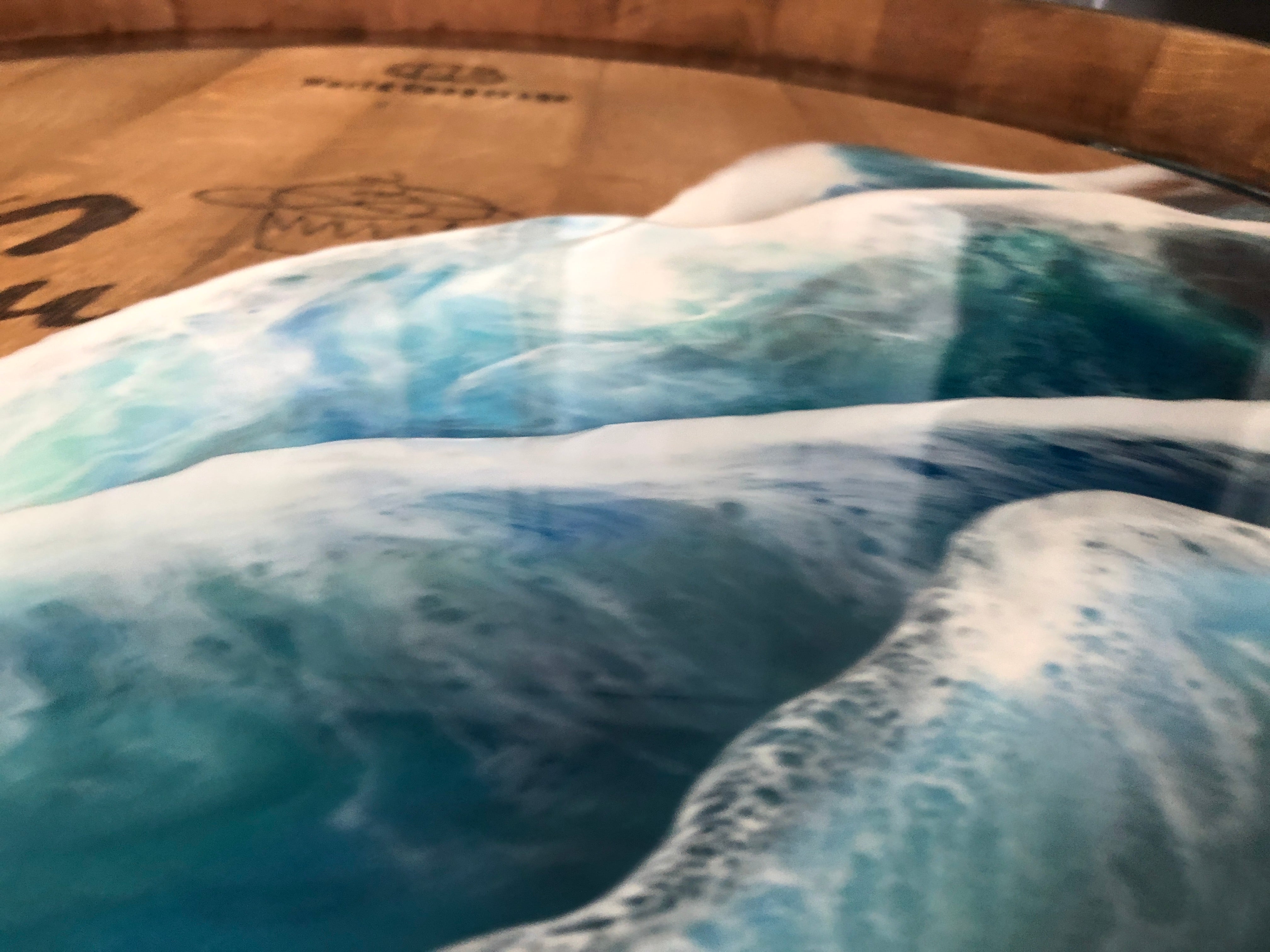 Wine Barrel Ocean Waves 