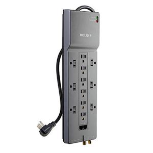 Belkin 12-Outlet Home/Office Surge Protector w/Phone/Ethernet/Coax Protection - 10 foot Cable - Black - 3996 Joules 