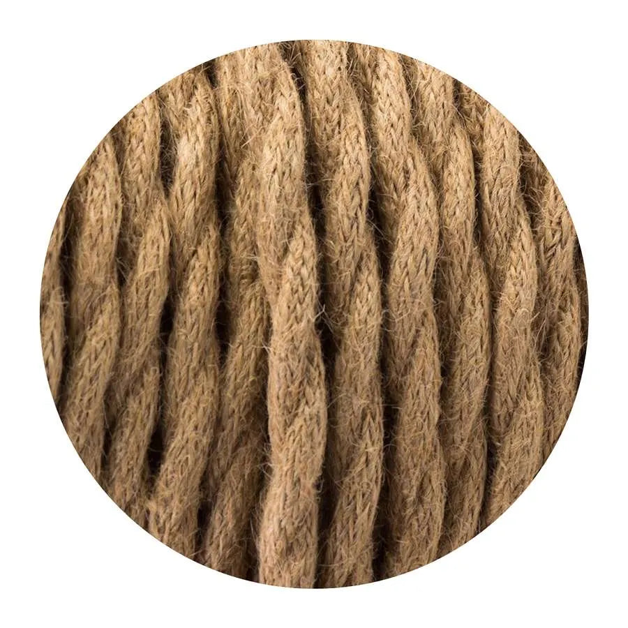 2 Core Twisted Hemp Rope Cloth Covered Electrical Wire~ 1474