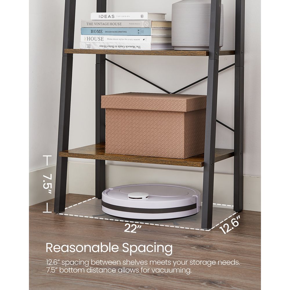 VASAGLE 4-Tier Ladder Shelf with Steel Frame 