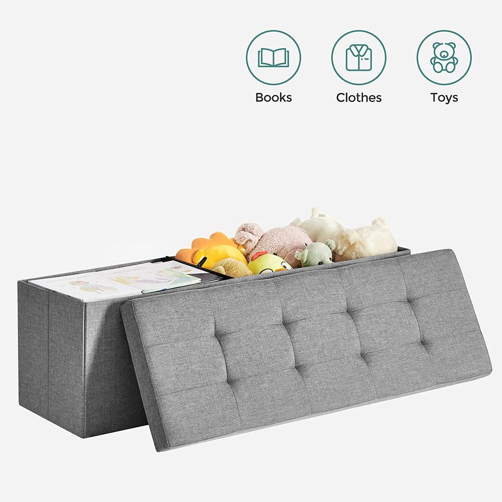 SONGMICS MAZIE Collection 43'' Folding Storage Ottoman Bench 