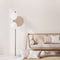 PULSE Pine, Jute & Linen 3-Light Floor Lamp for Living Room, Bedroom & Reading Corner