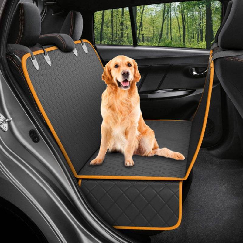 Dog Car Seat Cover View Mesh Pet Carrier Hammock Safety Protector Car Rear Back Seat Mat With Zipper And Pocket For Travel 