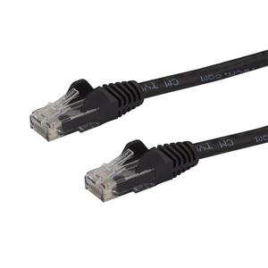 15ft CAT6 Ethernet Cable - Black Snagless Gigabit - 100W PoE UTP 650MHz Category 6 Patch Cord UL Certified Wiring/TIA 
