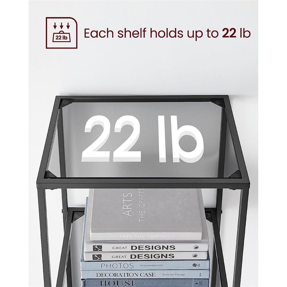 VASAGLE Bookcase, Slim Shelving Unit 